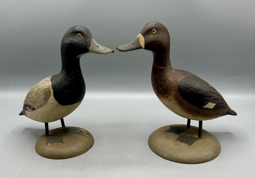 Rare Half-Size Bluebill Pair by Lewis Webb Hill (1 of 7)