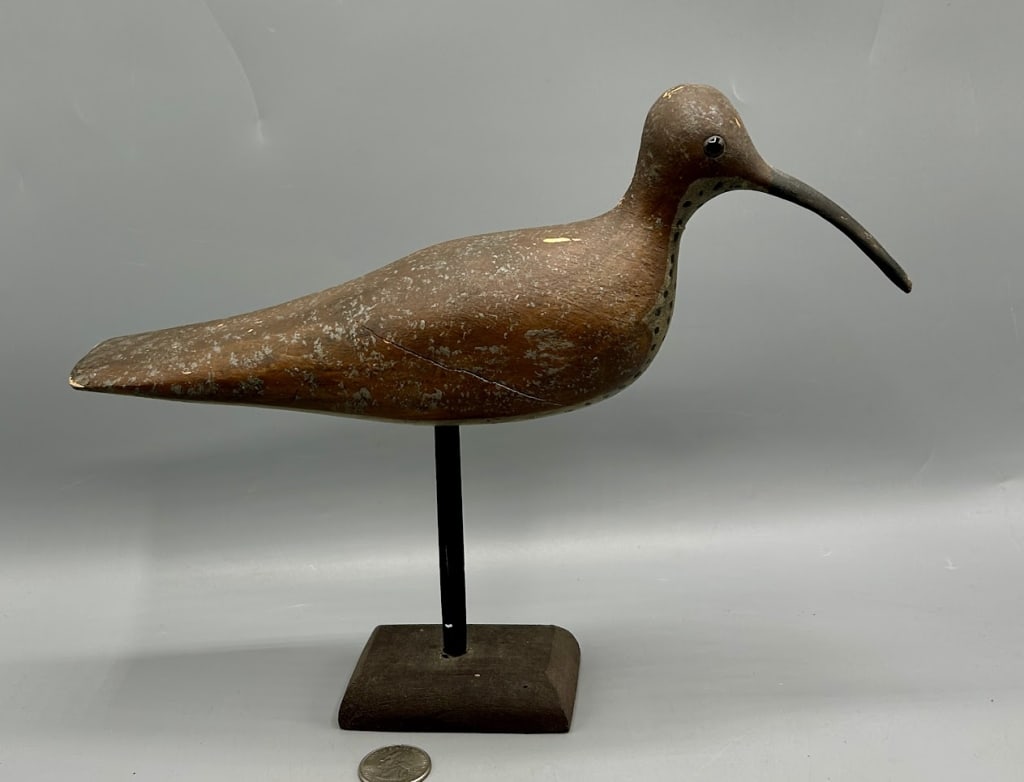 Curlew Sandpiper Decoy Branded "P" (1 of 3)