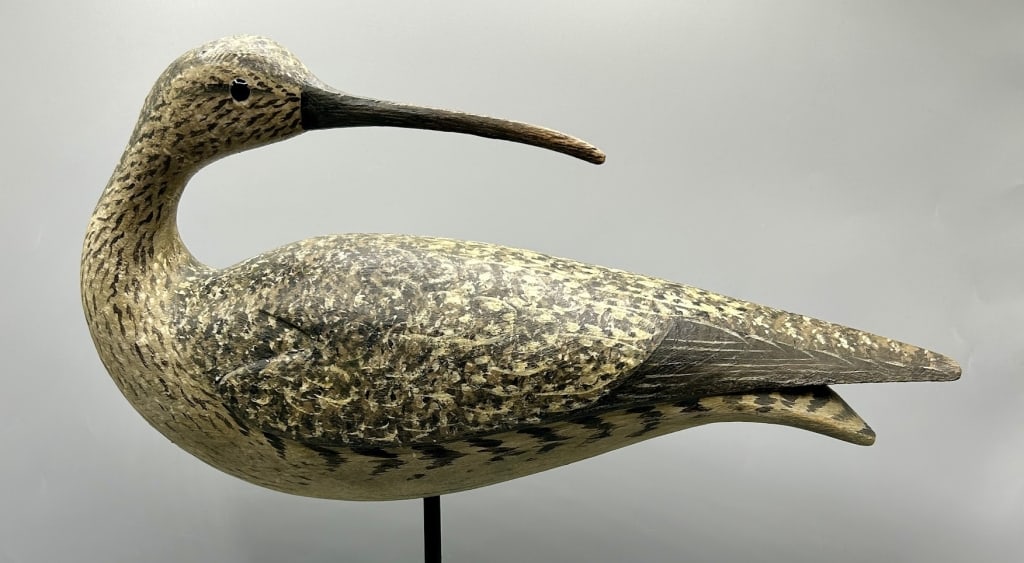 Turned Head Curlew Shorebird Decoy by Reggie Birch (1 of 5)