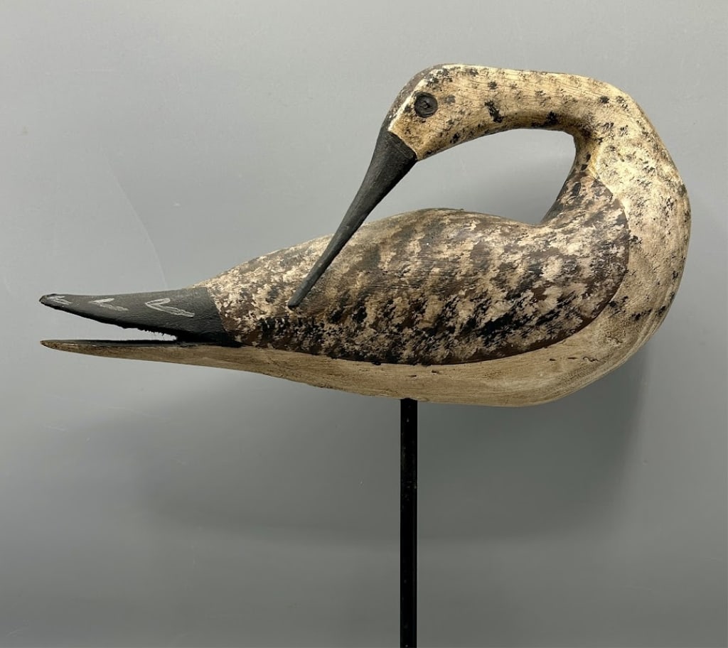 Turned Head Yellowlegs Decoy by Bruce Beiber (1 of 4)