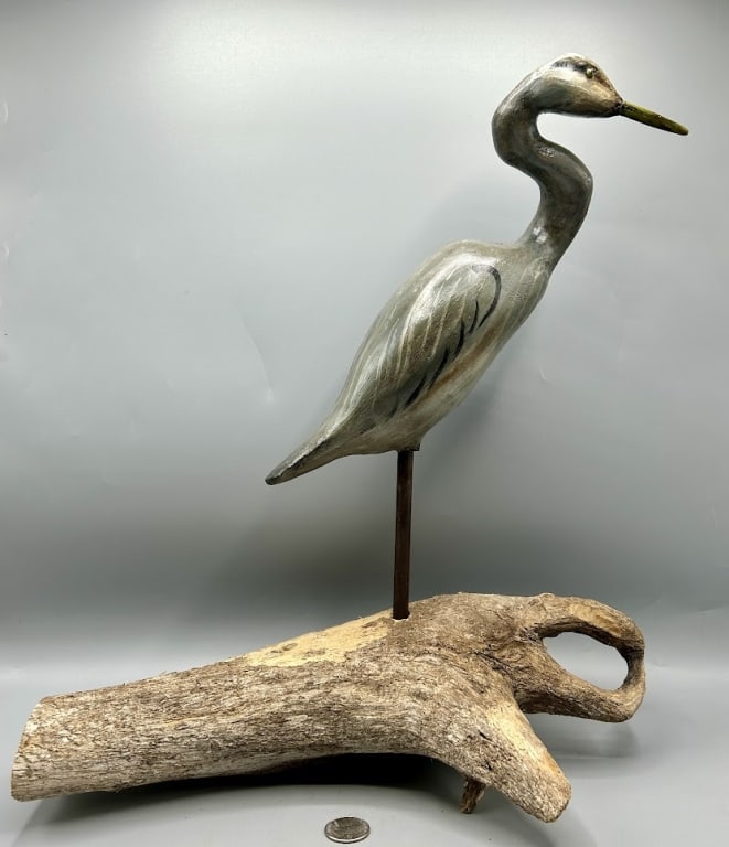 Two Miniature Great Blue Heron Carvings (1 of 7)