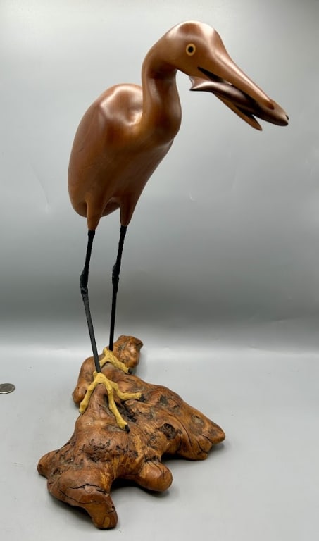 1/4 Size Great Blue Heron Carving by R. K. Hoffman (1 of 4)