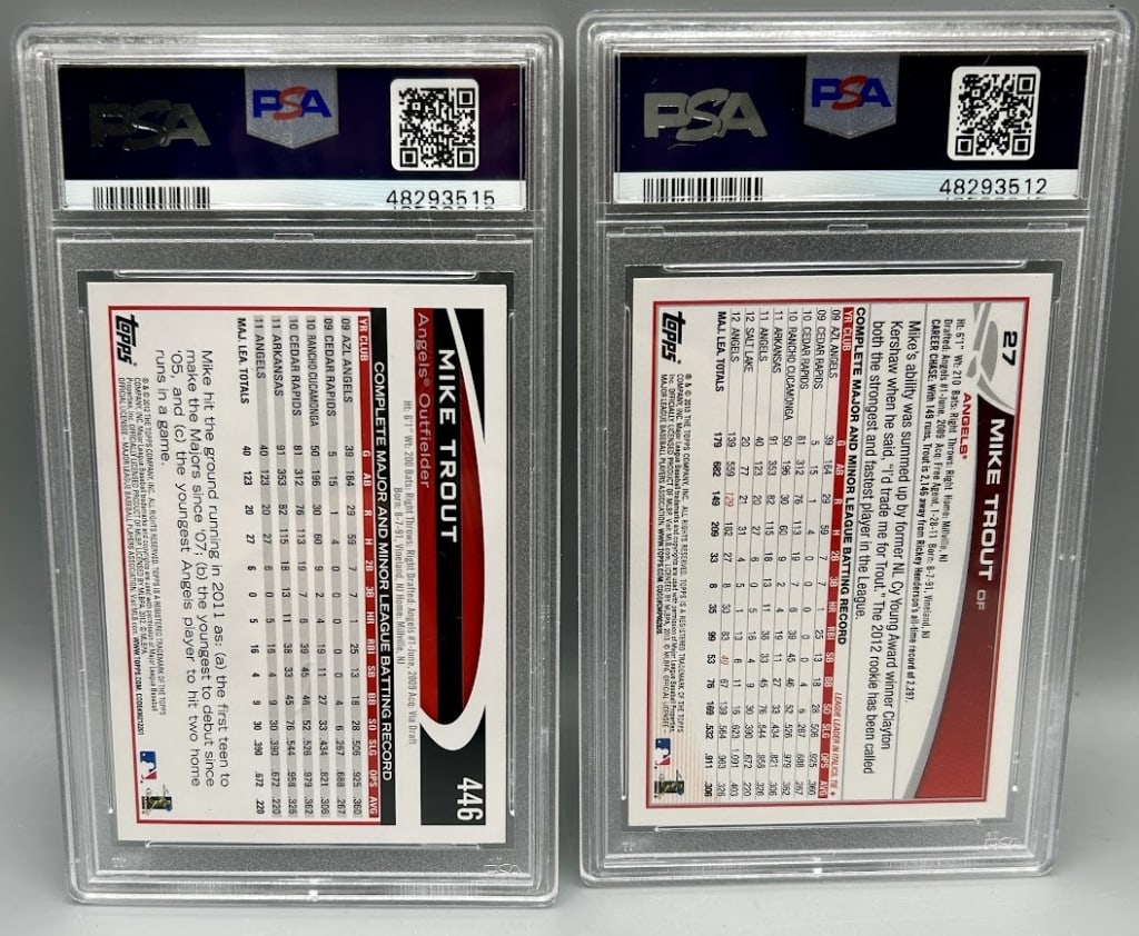 Two Mike Trout Baseball Cards - 2