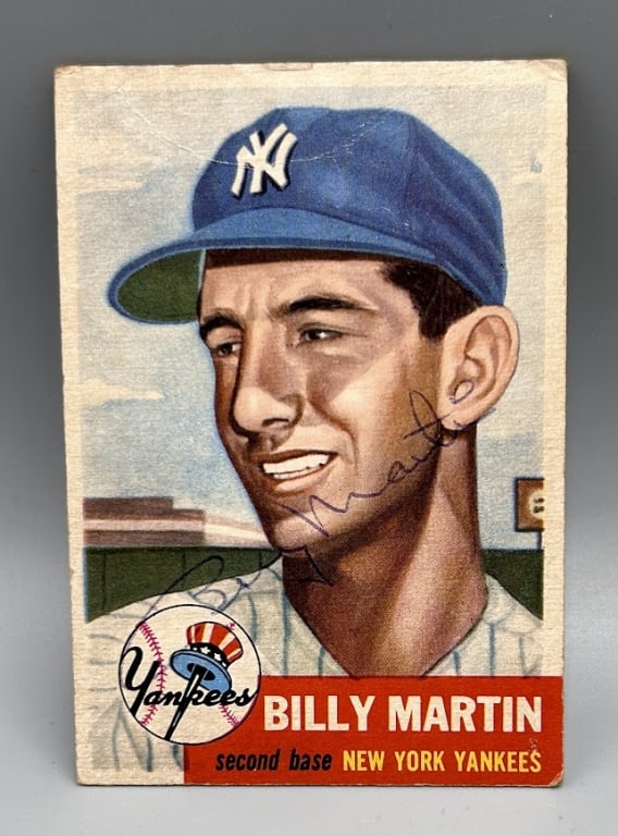 Signed Billy Martin Baseball Card (1 of 3)