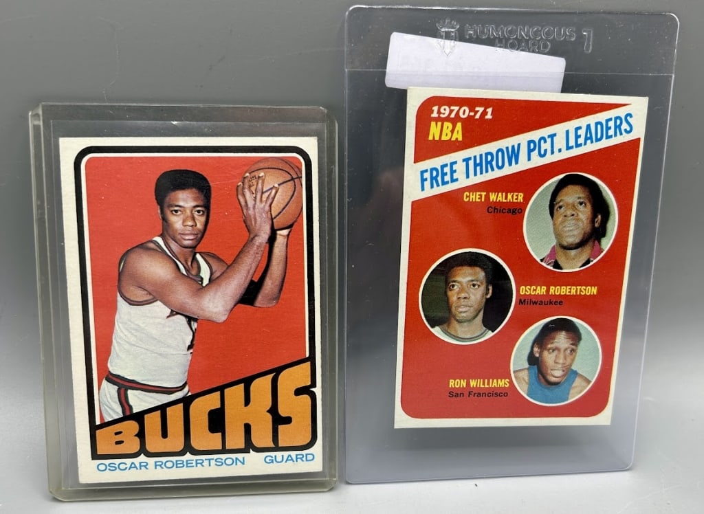 Two Oscar Robinson Basketball Cards: Topps