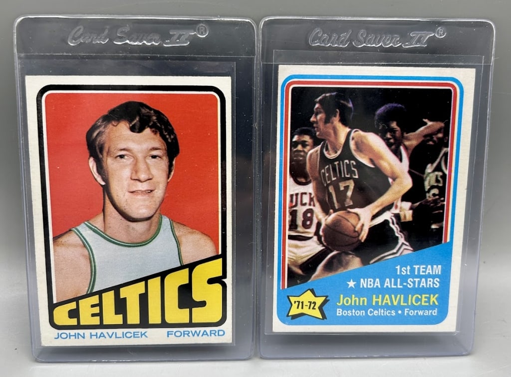 Two John Havlicek Basketball Cards: Topps cards