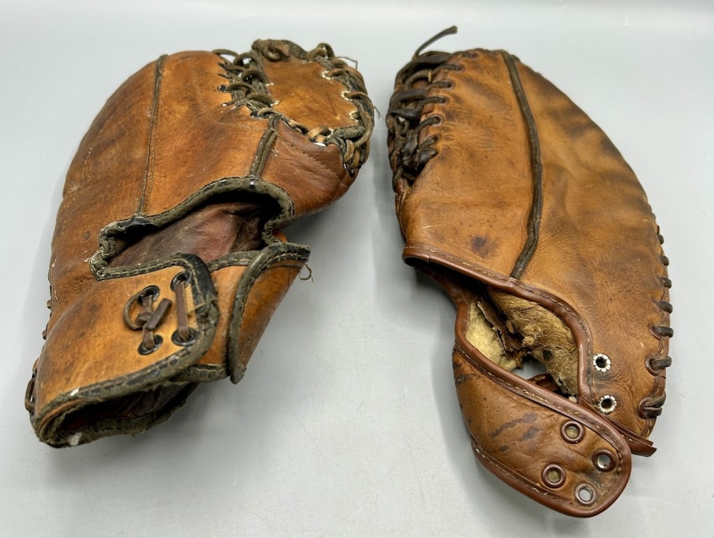 Two Vintage Baseball Gloves (1 of 3)