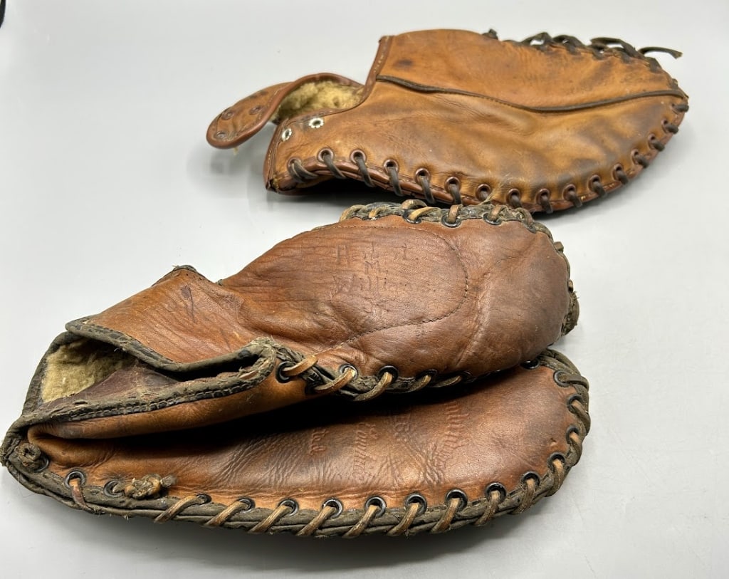 Two Vintage Baseball Gloves - 3