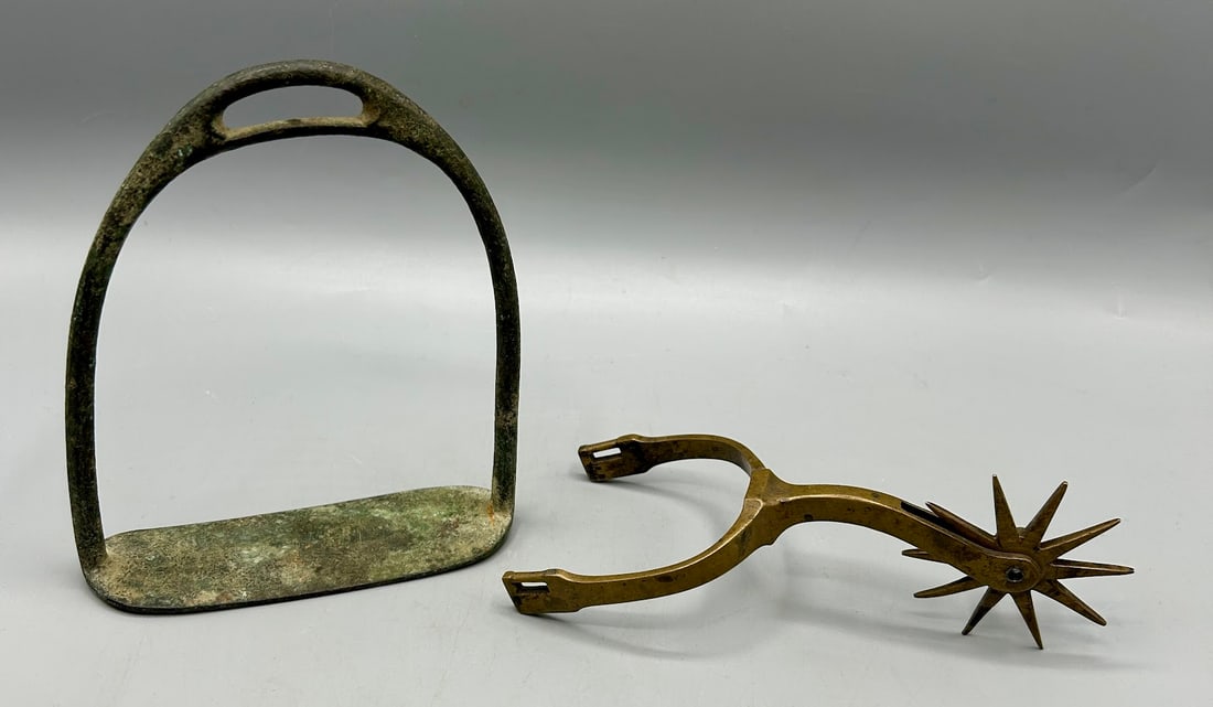 Civil War Era Stirrup and and an Antique Spur (1 of 3)