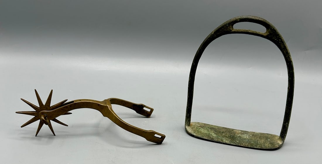 Civil War Era Stirrup and and an Antique Spur - 2