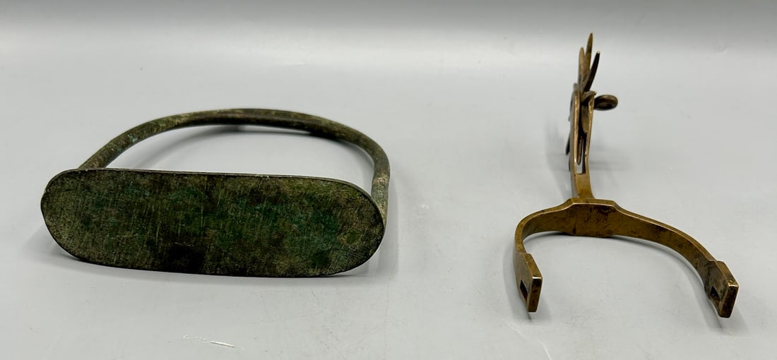 Civil War Era Stirrup and and an Antique Spur - 3