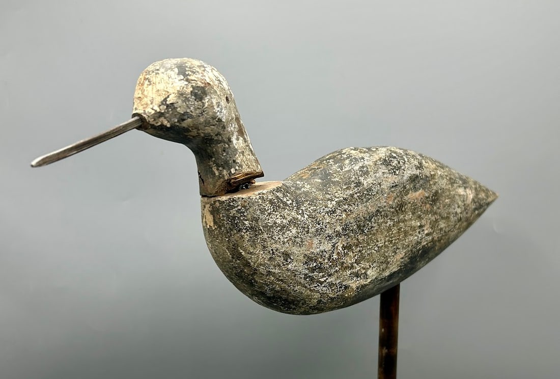 Plover Shorebird Decoy from the Coffin Family Nantucket - 4