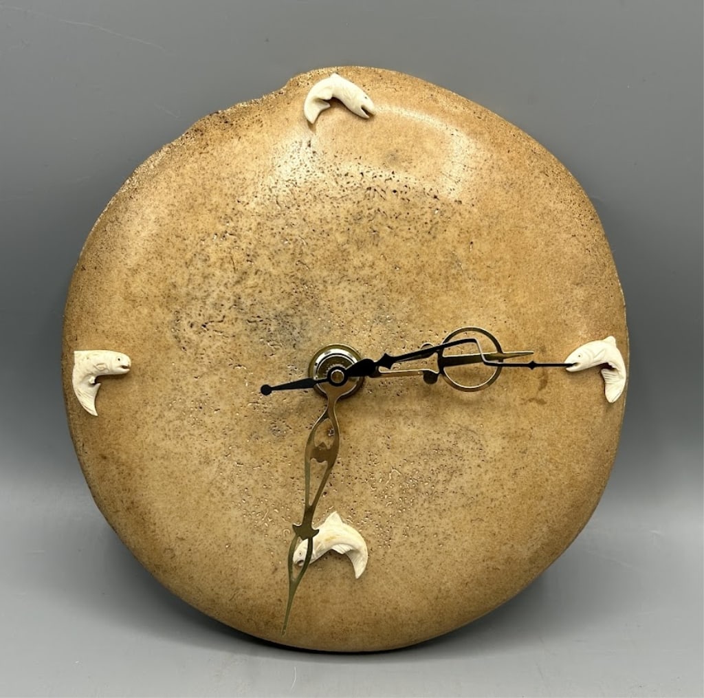 A Clock Mounnted in a Vertebrae (1 of 2)