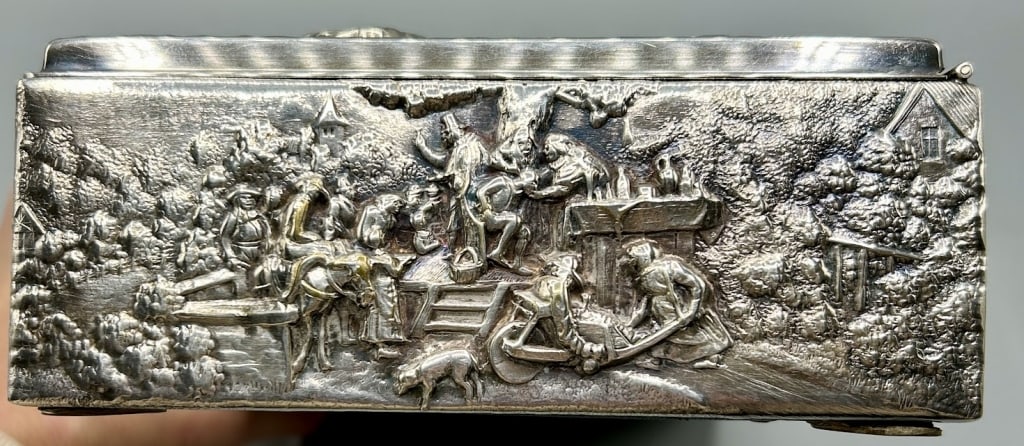 Danish Repousse Silver Box - 3