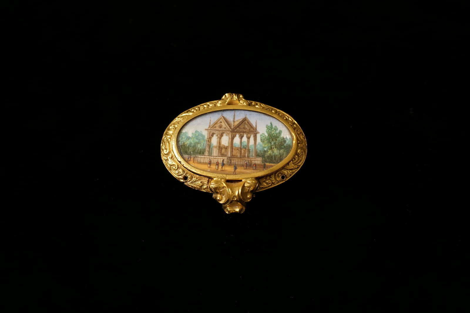 Antique Grand Tour Miniature Painted Brooch (1 of 5)