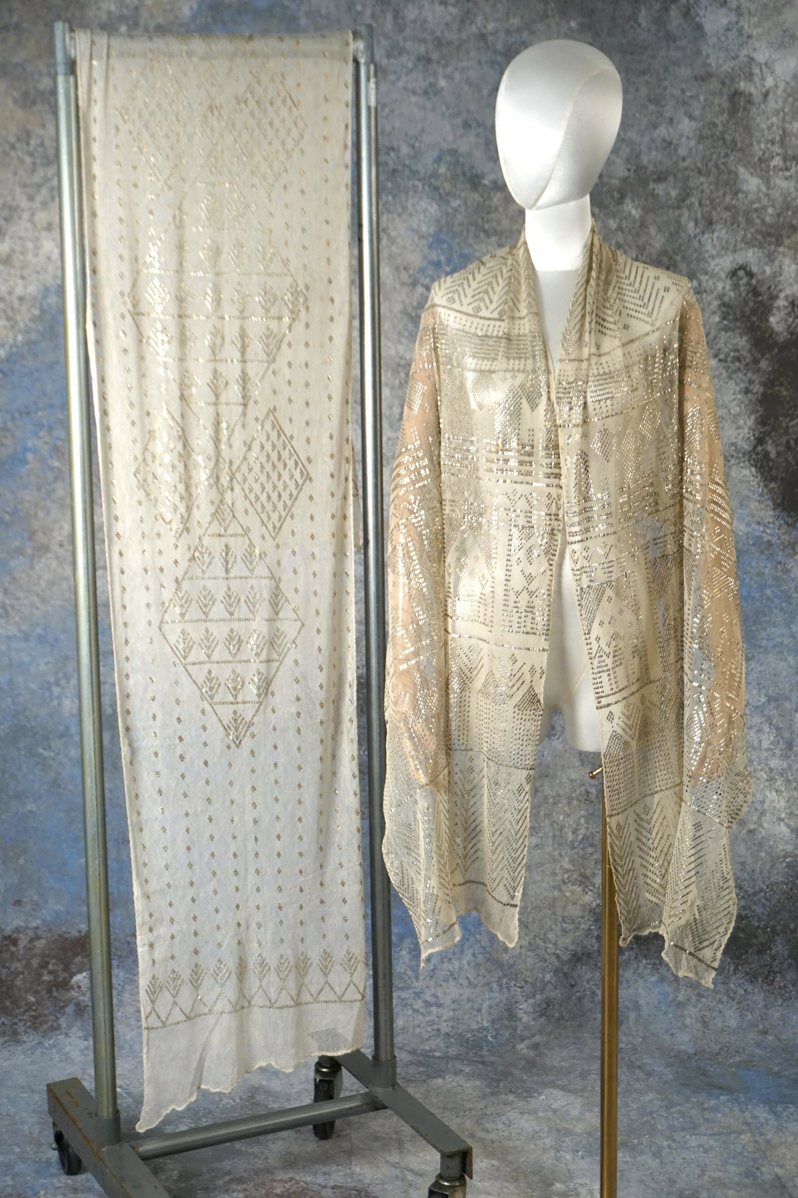Vintage 1920s Art Deco Egyptian Assuit Shawls (1 of 7)