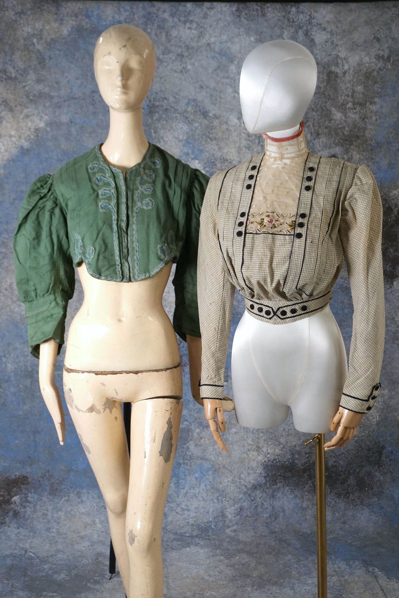 Antique 1890s Victorian bodices lot of two (1 of 15)