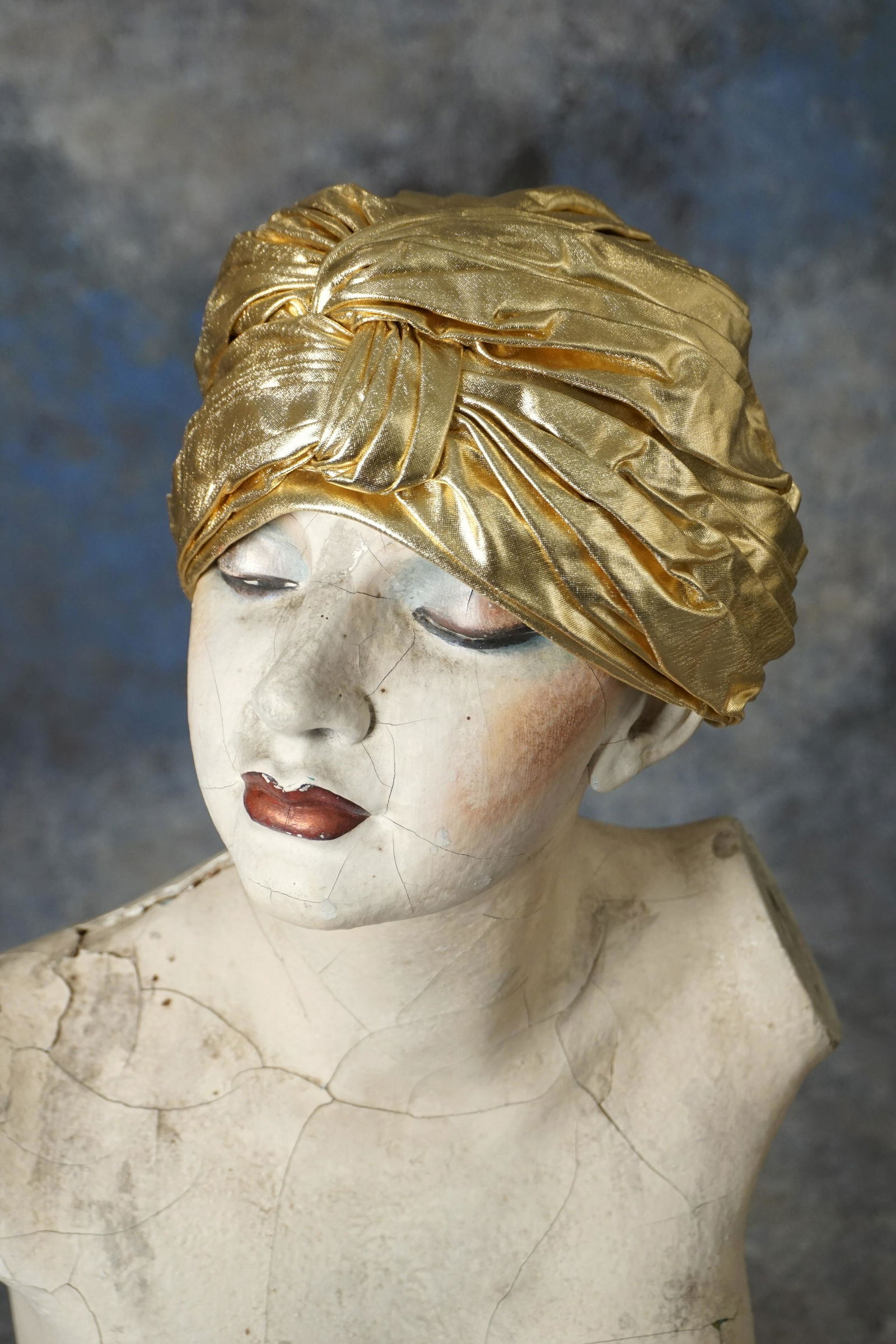 Vintage 1960s gold turban hat (1 of 7)