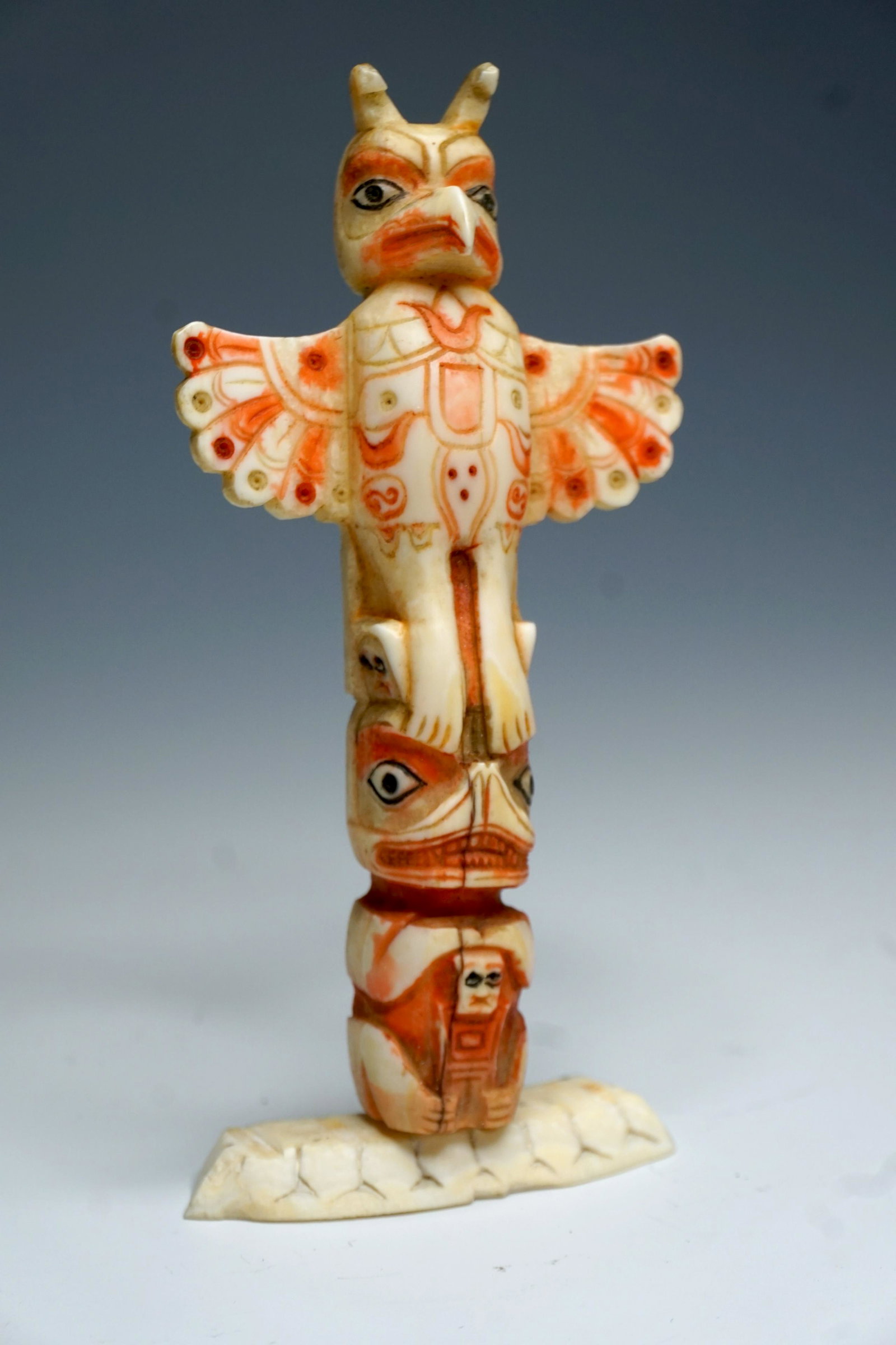 Pacific Northwest Coast Walrus Totem Early 20th c (1 of 7)