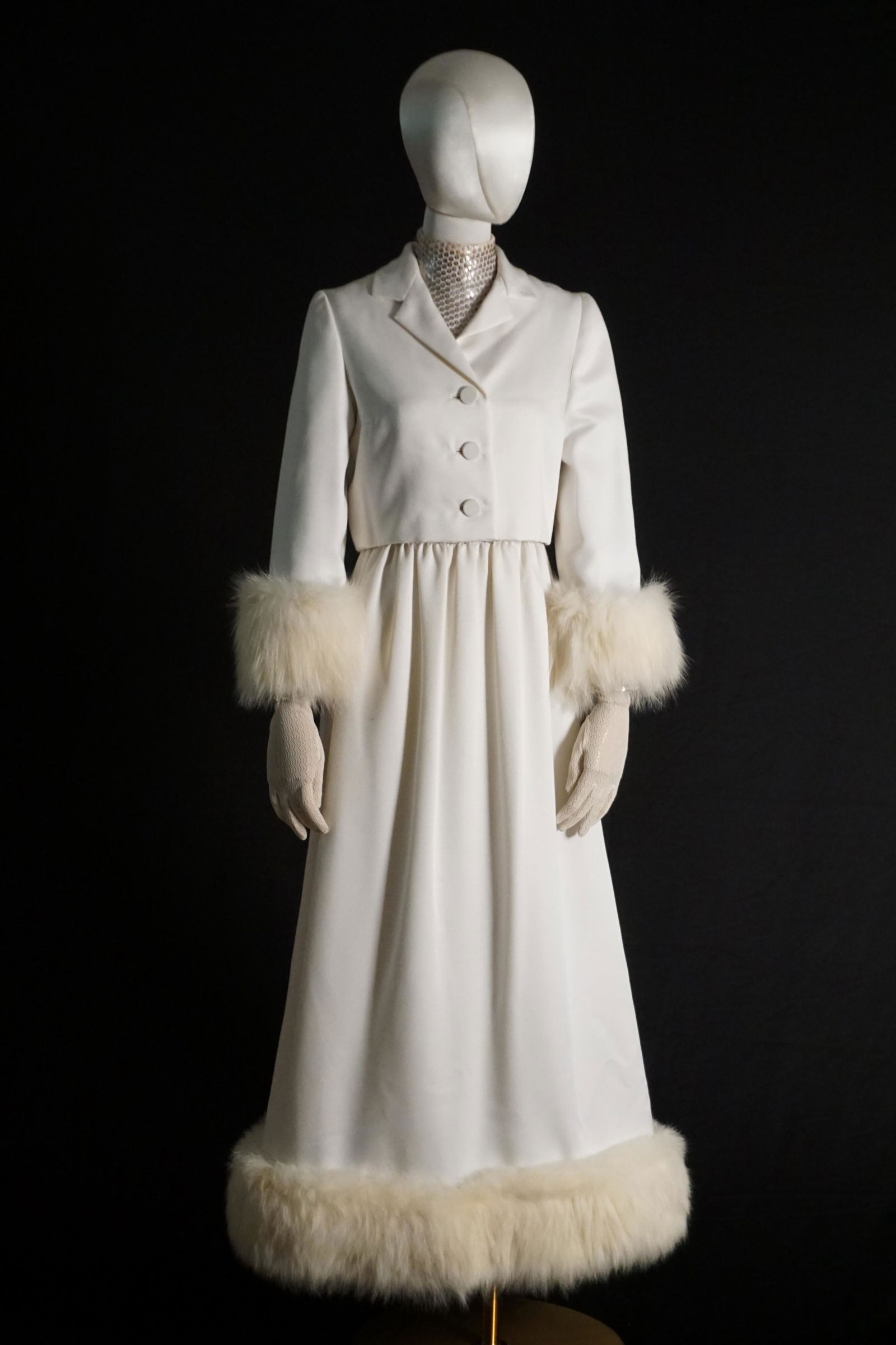 Vintage Stanley Korshak white fox fur dress suit (1 of 20)