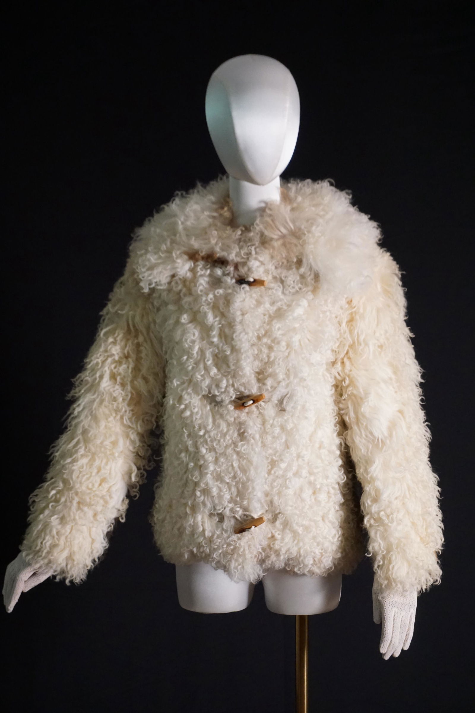 Vintage 1970s curly lamb fur coat (1 of 14)
