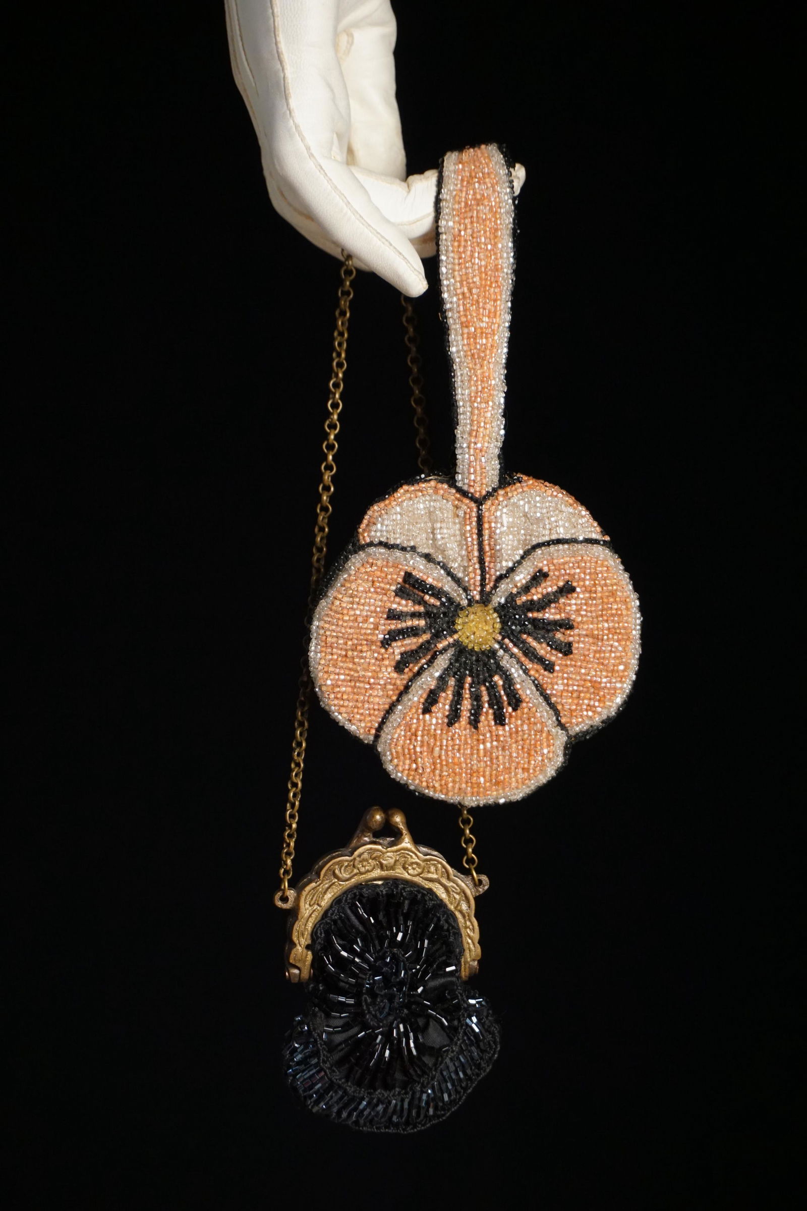 Two antique vintage 1920s beaded coin purses (1 of 9)