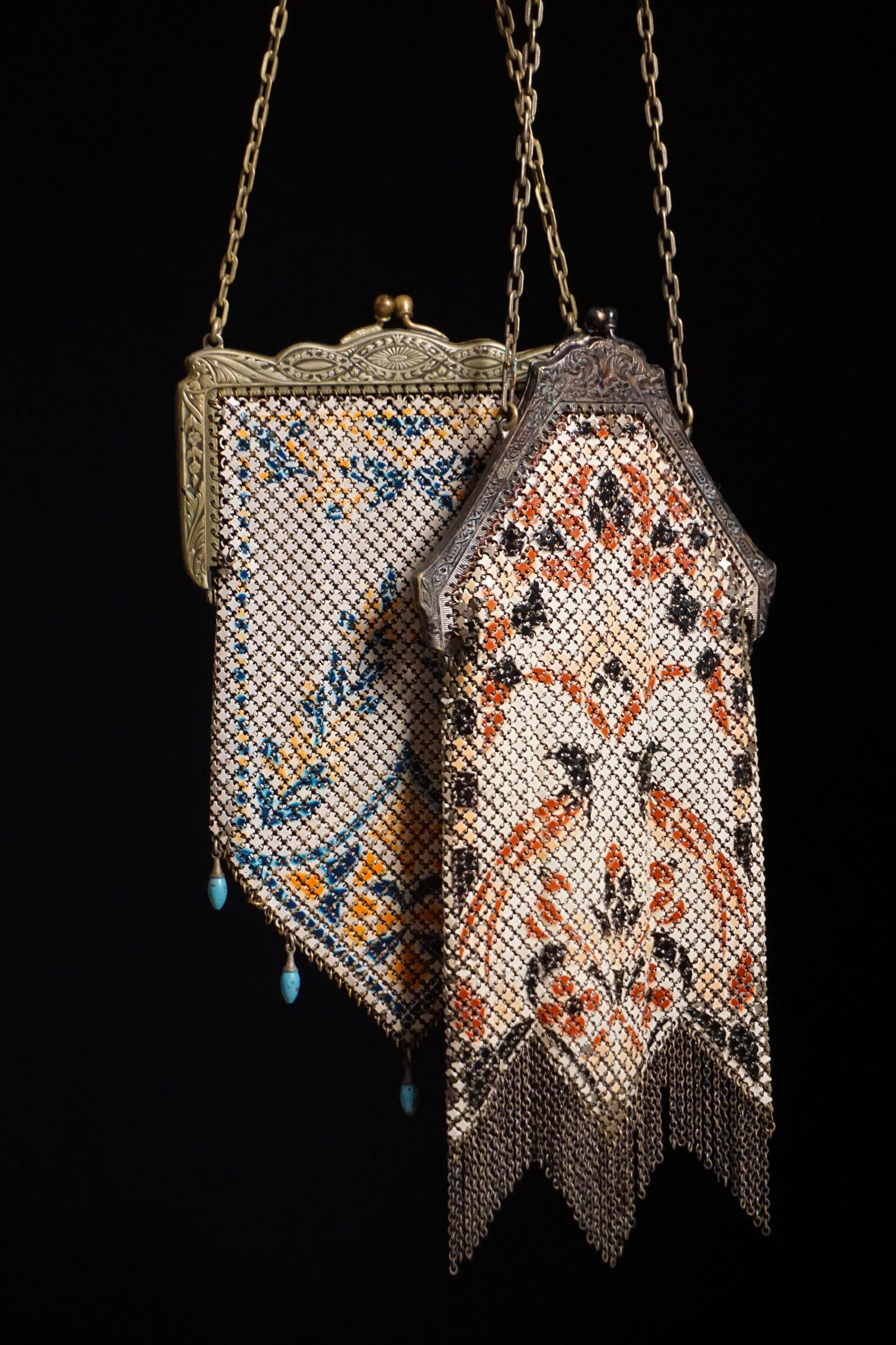 Two vintage Mandalian Mfg Co. mesh purses 1920s- 30s (1 of 9)