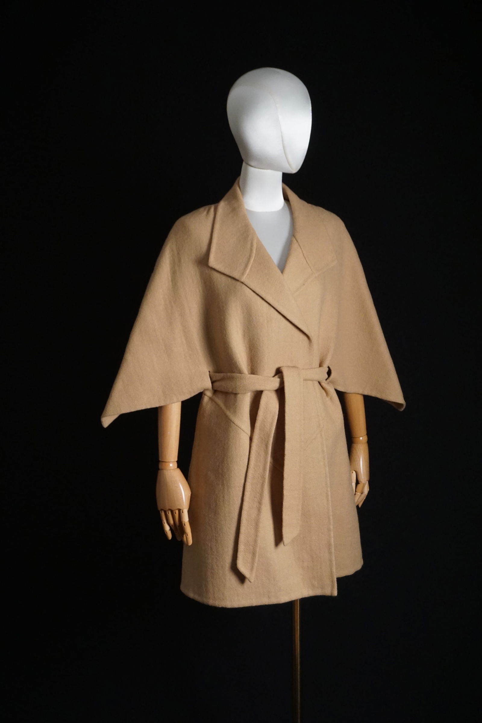 La Mendola Italy wool cape jacket, 1970s Rome (1 of 8)