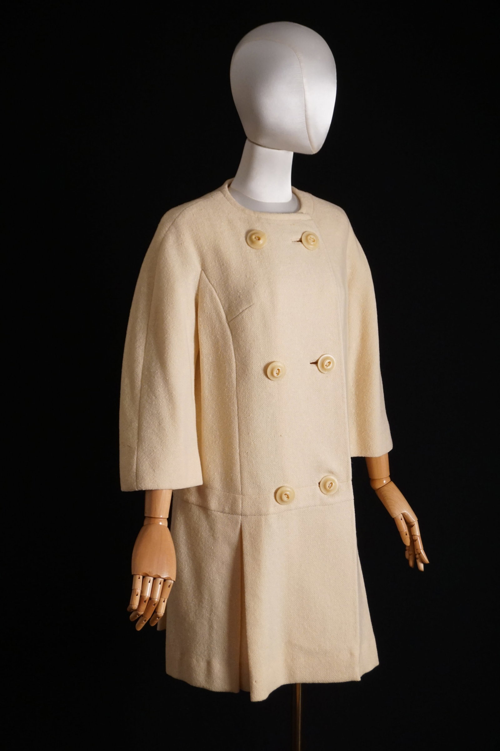 Vintage 1950s 60 ivory tweed coat, M Jule Creations (1 of 6)
