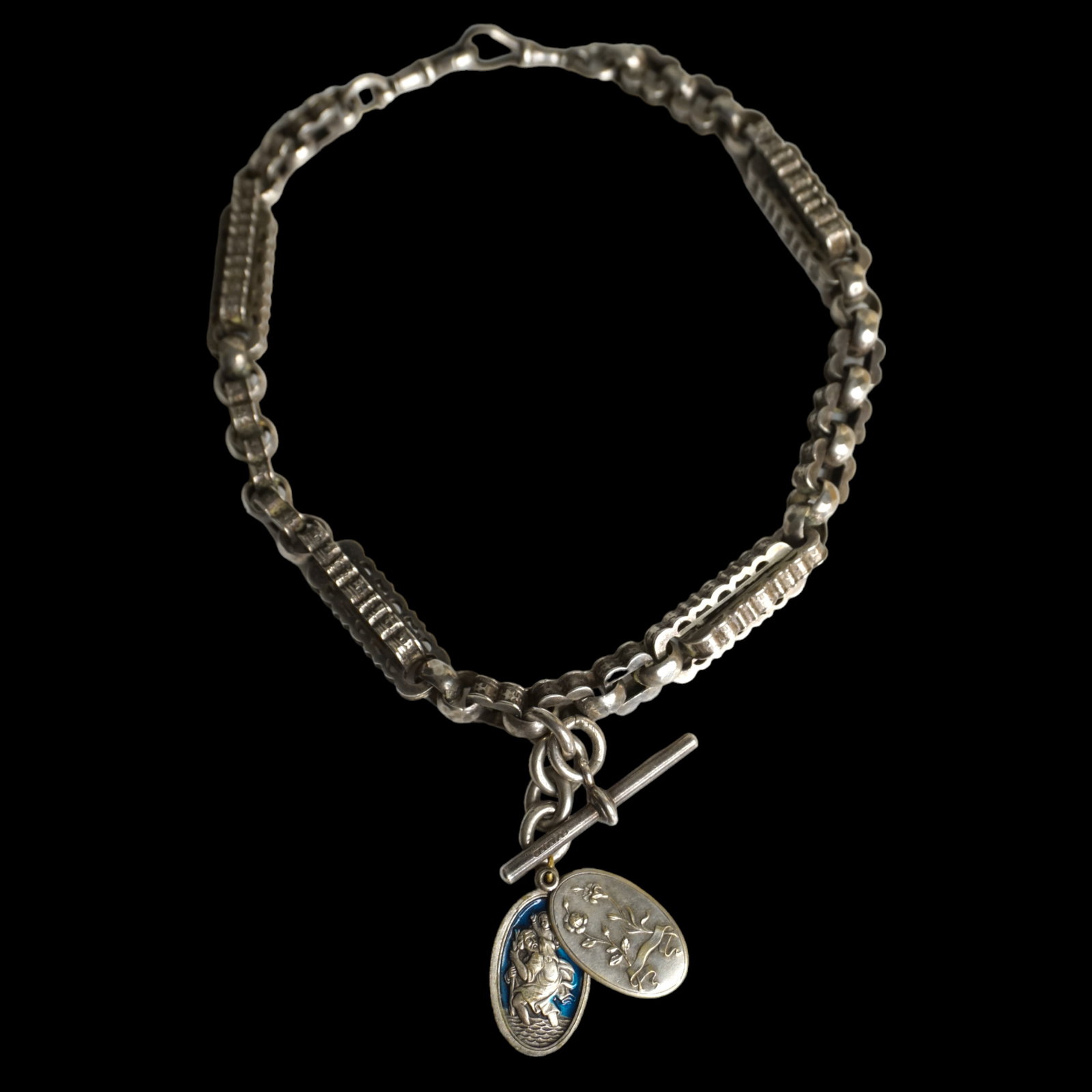 Antique Victorian sterling silver choker necklace (1 of 11)