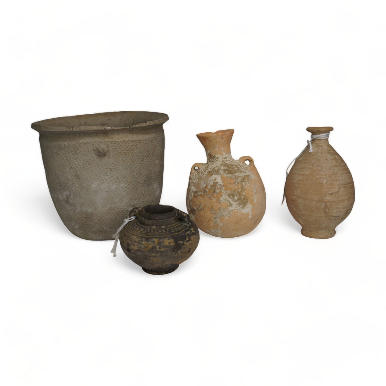 Lot of 4 ancient pottery Roman, Egyptian (1 of 8)
