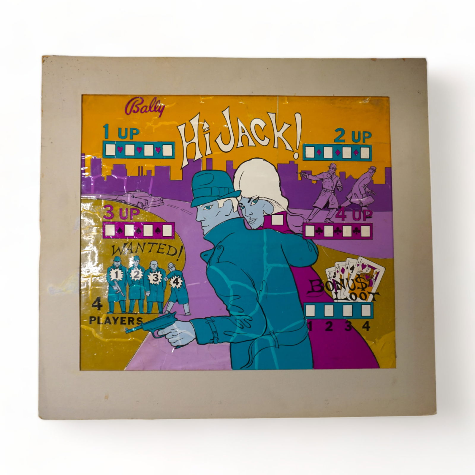 Original Bally pinball concept art for HiJack Illustration (1 of 6)