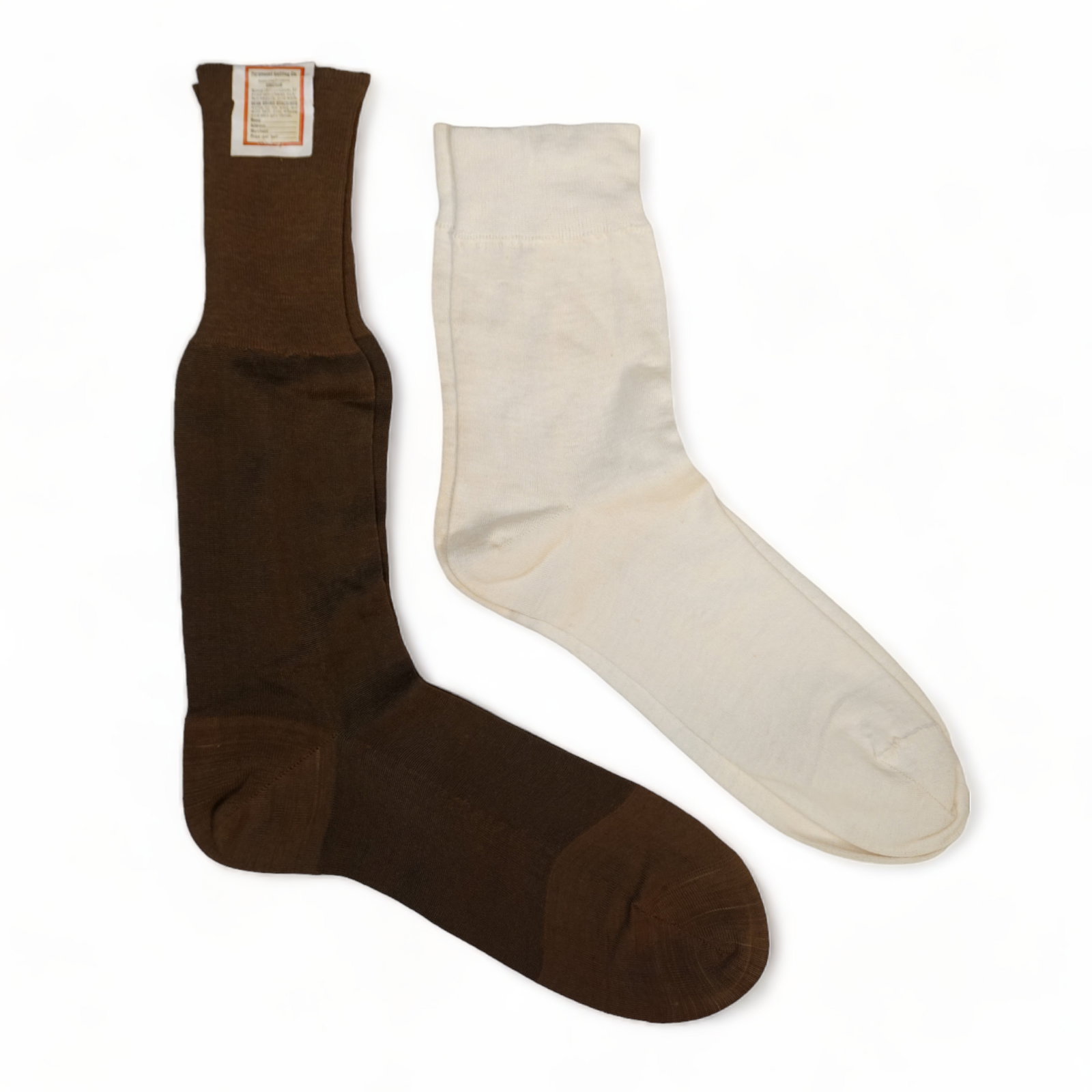 Antique mens socks, early 20th c. (2 pairs) old stock (1 of 4)
