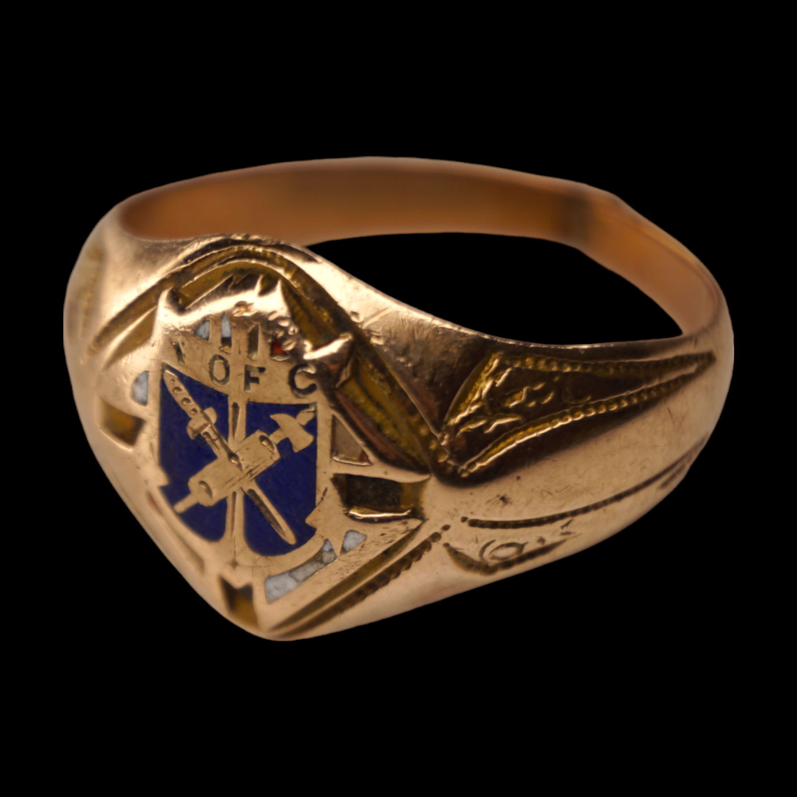 Vintage 10k Knights Of Columbus Ring