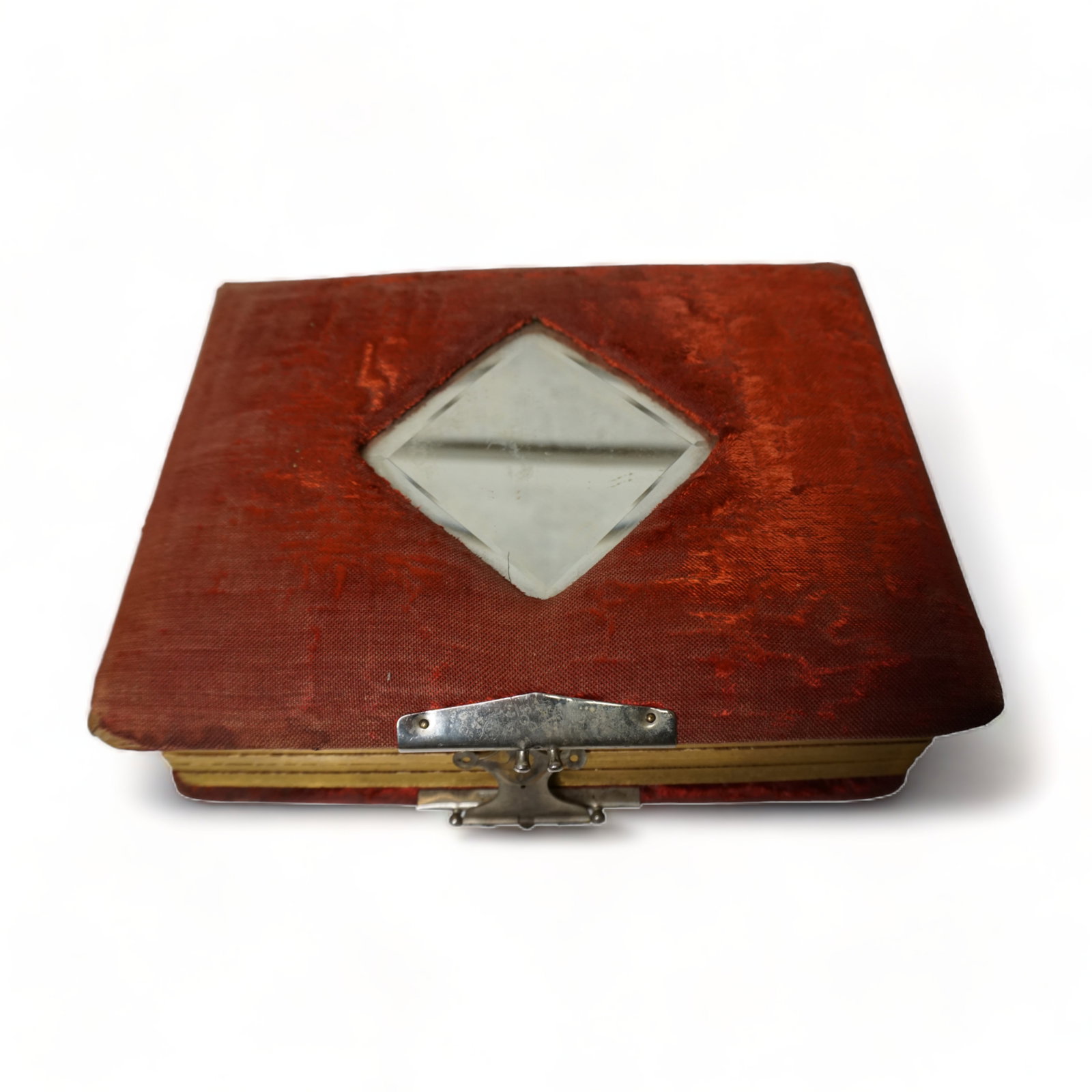 Antique Victorian photo album, Red Velvet complete with photos postmortem (1 of 12)