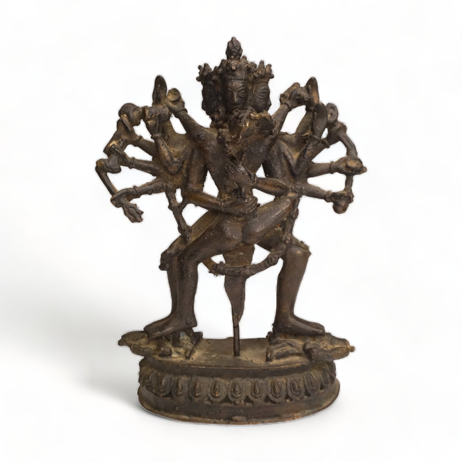 19th century Indian / Nepalese bronze statue of Samara. (1 of 5)