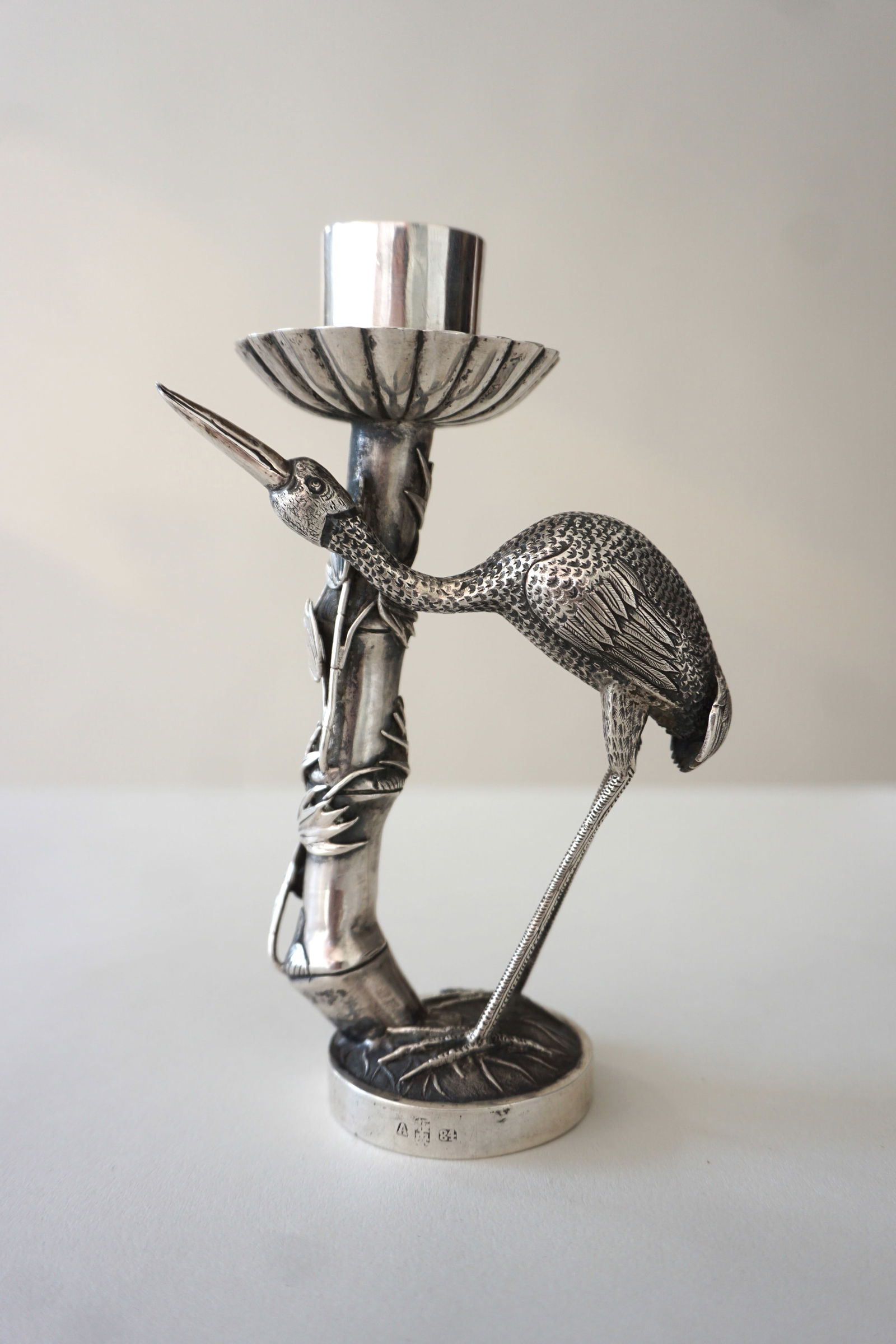 Antique Russian / Japanese silver candlestick (1 of 11)