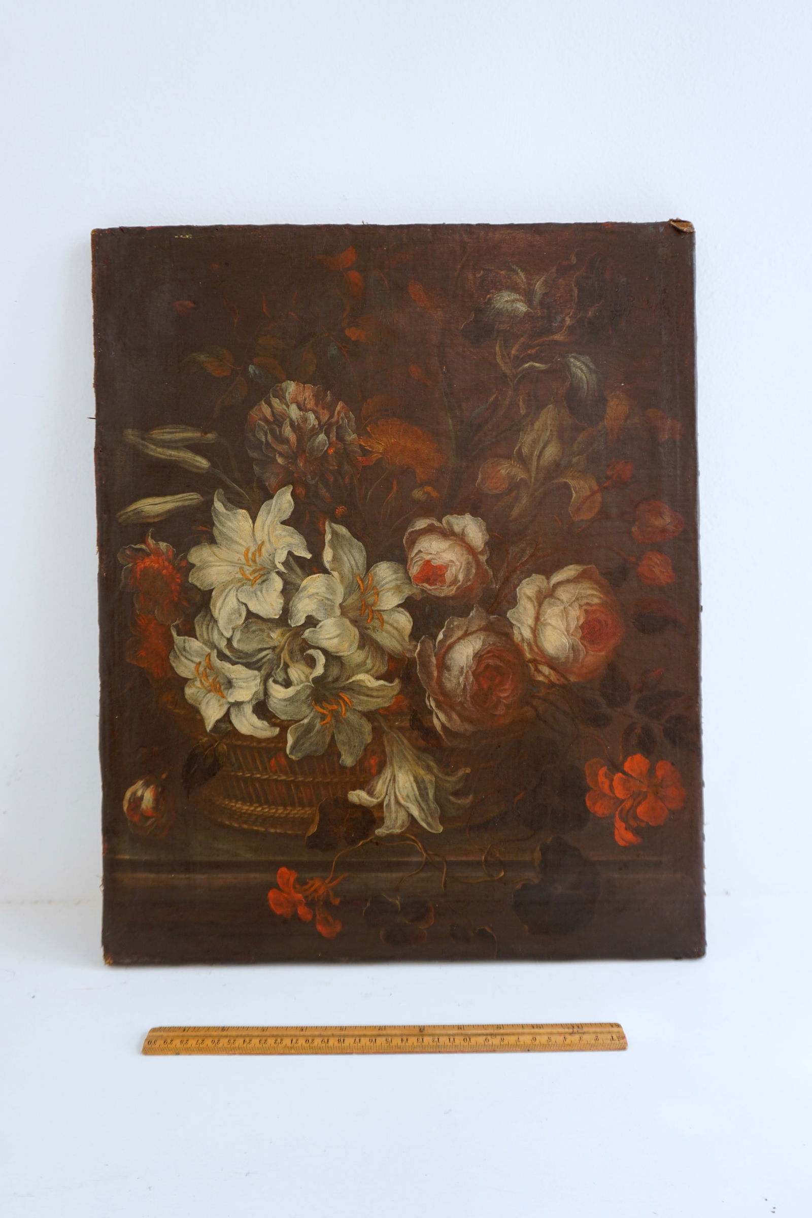 Antique 17th/ 18th c. Dutch old master painting still life oil (1 of 11)
