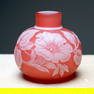 Antique English cameo glass, Thomas Webb and Sons, miniature vase