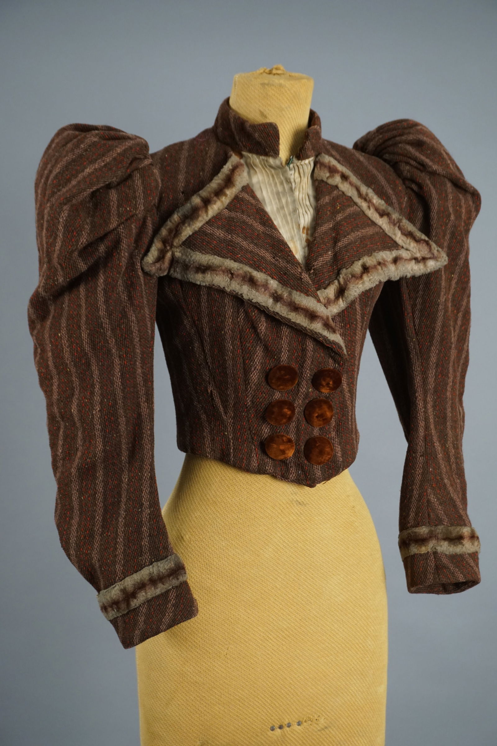 Antique 1890s Victorian Tweed Winter Bodice (1 of 11)