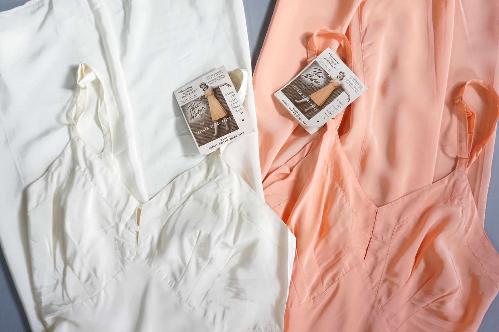 Vintage 1940s Lingerie Lot of 2 Unworn Dresses with Original Paper Labels (1 of 12)