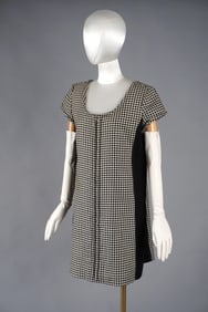 Vintage Courrèges Paris Mod Dress Wool Houndstooth, France
