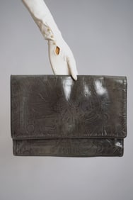 Vintage Prada for Neiman Marcus, Geometric Leather Clutch Purse, Italy