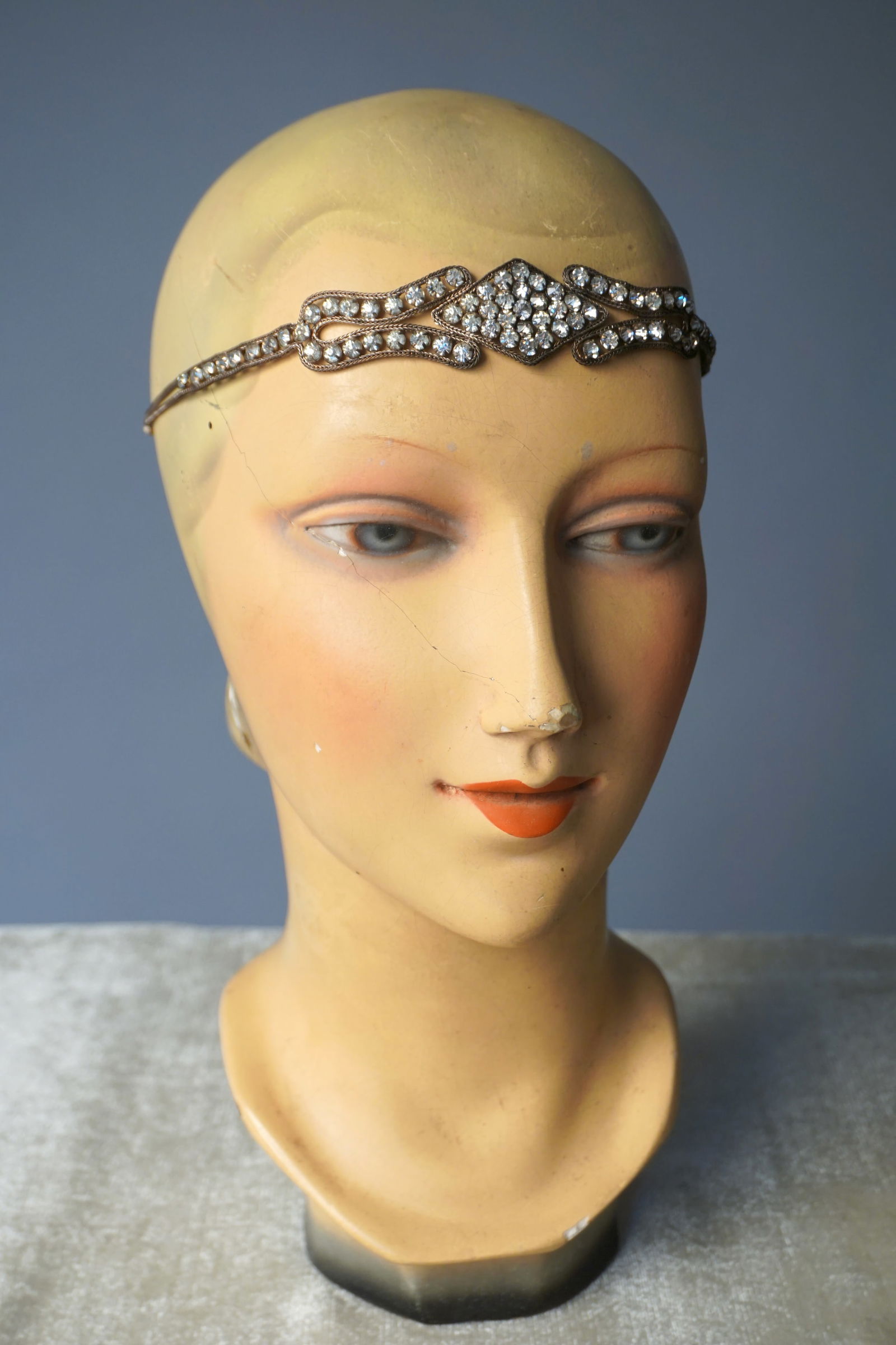 Vintage 1920s Paste Rhinestone Flapper Head Piece (1 of 11)