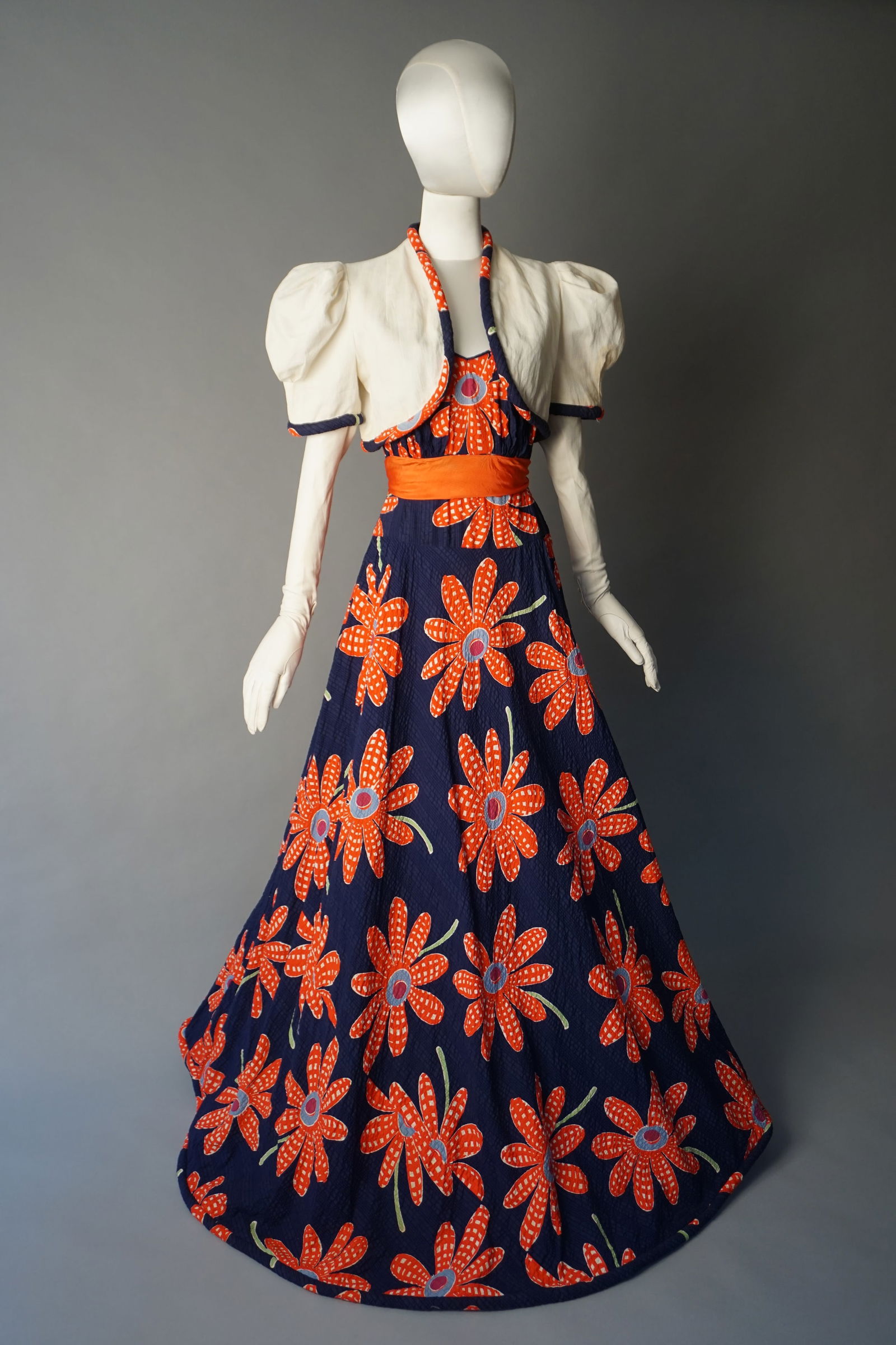 Vintage 30s 1940s Floral Print Dress and Bolero Jacket Set (1 of 19)