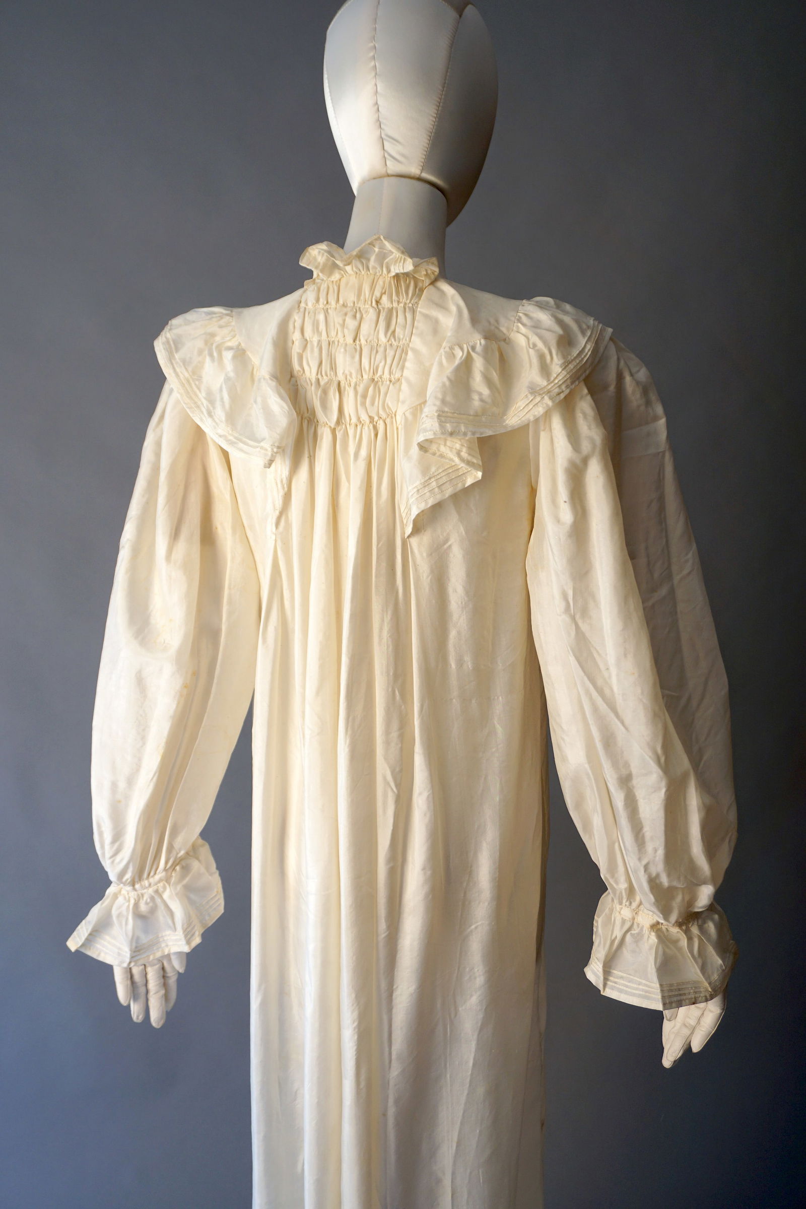 Antique Victorian Boudoir Silk Negligée Lingerie Dress (1 of 20)