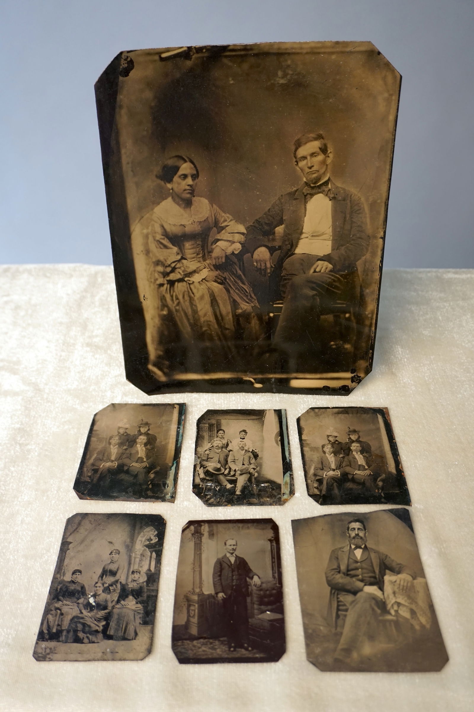 Antique Tintype Photograph Lot of Seven, 19th Century Portraits (1 of 8)