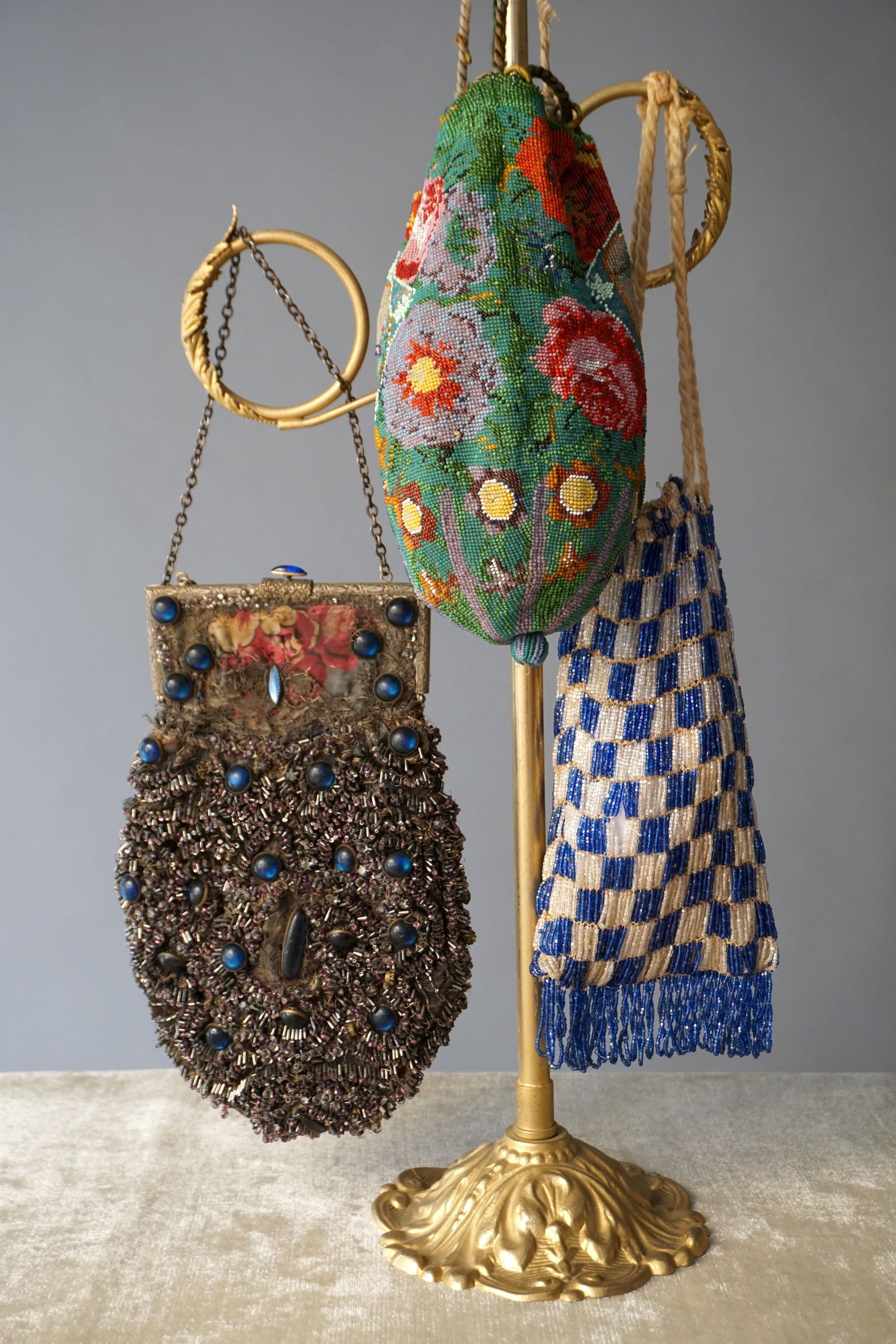 Lot of Three Antique Beaded Purses, 19th Century 1920s (1 of 14)