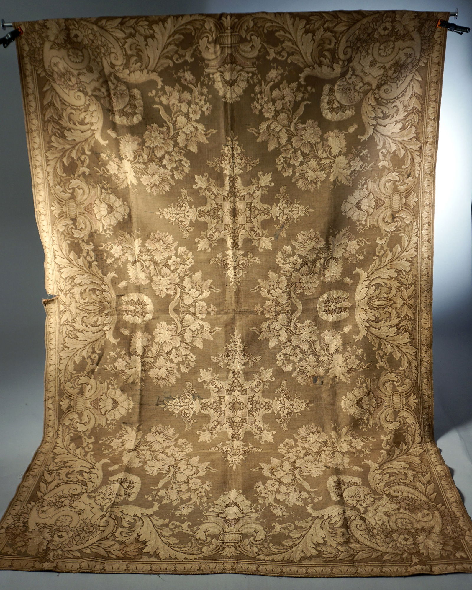 Vintage Woven Textile Rug with Ornate Medallion Floral Motifs (1 of 14)