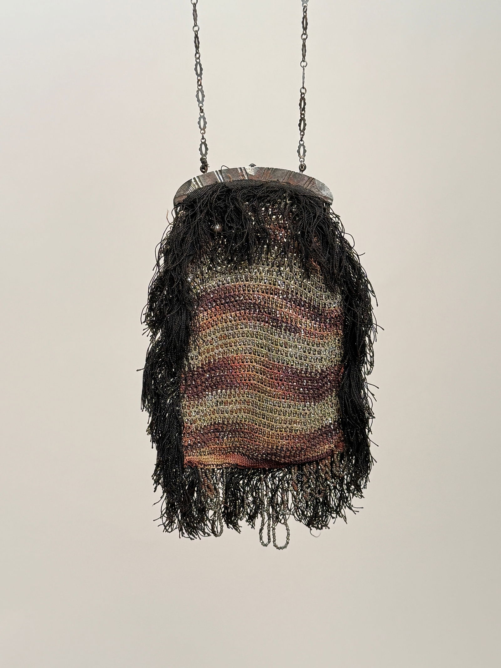 Antique Beaded Purse w/ Fringe c. 1900–1915 (1 of 6)